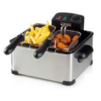 Friteuse profonde commerciale, électrique, sans huile, en acier inoxydable, avec filtre à graisse, vente en gros, w