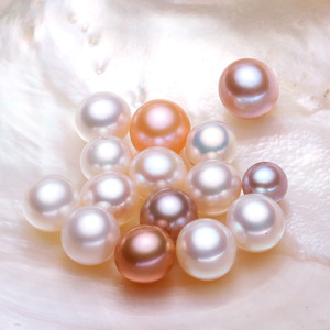 Perle d'Acqua Dolce Naturali 0,8mm Semi-Forate 4mm-10mm Bianche Qualità 3A Perle Sciolte per Gioielli - Product Image 1