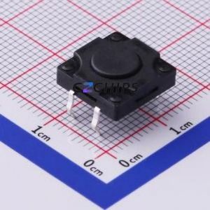 TS-1010DGD-BR04326 Tactile Switch Through hole-4P,12x12mm Switch Single Pole Single Throw Round Button 2.6N Through Hole - Product Image 1