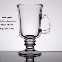 Sans plomb épaissi irlandais Latte tasse Design moderne grand verre café/lait/lait tasse à thé avec couvercle pour la fête ou le voyage