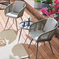 Ensemble de mobilier de jardin Ensemble table et chaises en bois Patio moderne rotin osier aluminium bois Restaurant corde Ensemble de salle à manger d'extérieur