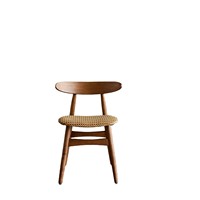 Chaise de salle à manger scandinave en chêne massif blanc, siège rembourré ergonomique, chaise de salle à manger en bois pour la salle à manger à domicile