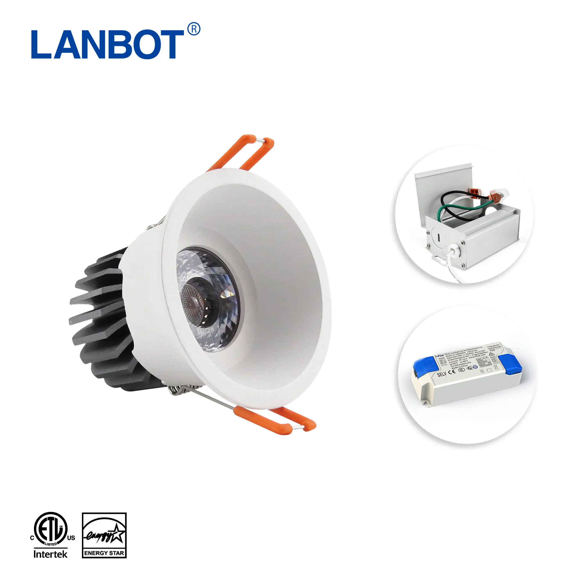 IP44 욕실 매입형 장착 전기 설비 천장 COB 램프 Led 통