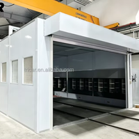 Système complet de peinture en poudre TRICAR : Cabine de pulvérisation, four de cuisson, chauffage au brûleur diesel, éclairage LED, température de cuisson 80°C