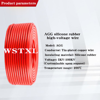 Cable de bujía de encendido de silicona de alto voltaje 200 ℃ resistente al calor 20AWG 1KV 3KV Cable para motores automotrices y de motocicletas