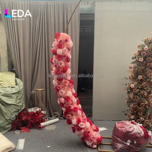LEDA Wedding Decoration Custom Pink Flower <b>Runner</b> for Chandelier Stand Decorative Flower for Events Decor - Product Image 2