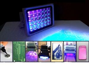 Luz <span class=keywords><strong>de</strong></span> curado ultravioleta UV LED lámpara <span class=keywords><strong>de</strong></span> curado 365nm 405nm 395nm para pintura sin sombras pegamento aceite verde resina fotosensible impresión 3D - Product Image 5
