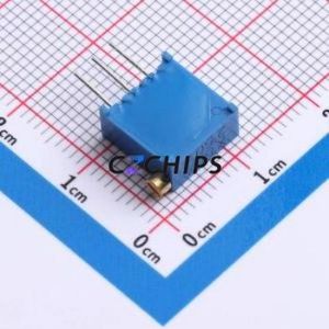 Résistance/potentiomètre réglable 3296X-1-502, composant traversant (THT)-3P, 9,5x4,9 mm, résistance 5 kOhm, 10 %, 500 mW, 250 ppm/ ℃ - Product Image 2