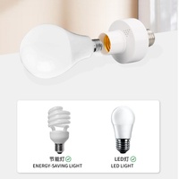 GL-YKDT1 Control Remoto Inalámbrico Inteligente para Portalámparas E27, Temporizador de Inducción, Adaptador Universal de Base de Lámpara de 220V para Dormitorio y Sala de Estar