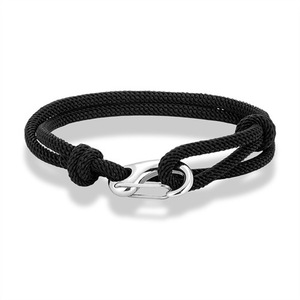 <span class=keywords><strong>Bracelet</strong></span> double couche en <span class=keywords><strong>maille</strong></span> milanaise minimaliste, acier inoxydable, fermoir mousqueton, réglable, style corde nautique, pour couple - Grande Vente - Product Image 4
