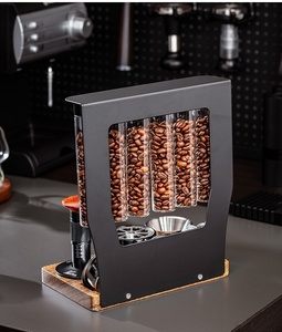 Dosificador de Café Multifuncional de Vidrio Borosilicato Magnético, Moderno y Minimalista, de Madera Maciza y Acero al Carbono, con Tubo de Ensayo - Product Image 4
