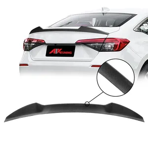 % 2022 uyar 2023 11th Gen Honda Civic Hatchback arka karbon Fiber bagaj Spoiler