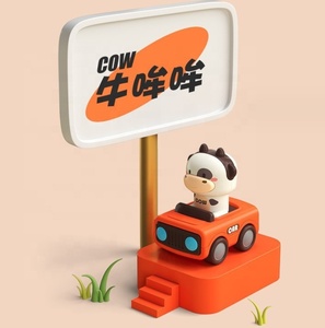Jouets de <span class=keywords><strong>voiture</strong></span> animaux à pression de haute qualité, dessin animé, mignons, forme de girafe, vache, chèvre, véhicules jouets pour enfants - Product Image 6