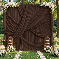 Rideaux plissés en soie de lait sur mesure pour toile de fond de mariage, idéaux pour la décoration d'événements et de fêtes de mariage (vente en gros)
