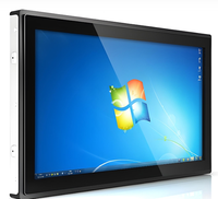 Monitor Industri 12V 24V dengan Layar LCD Tahan Air, Layar Sentuh Kapasitif, Port VGA DVI untuk HDMI, Casing Logam Kokoh
