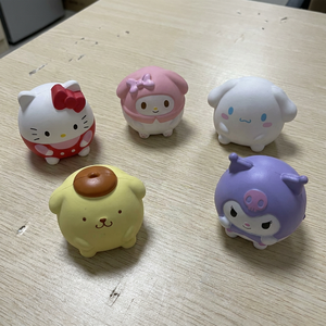 Jouet Squishy en PU en gros, personnages de dessins animés Kawaii, figurine d'anime à remontée lente, porte-clés anti-stress à presser, 14 ans - Product Image 4