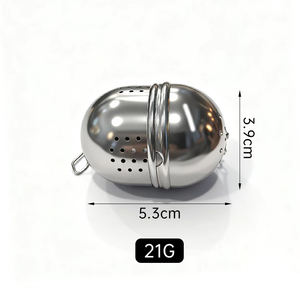 ناقع الشاي غير القابل للصدأ البيض ، فلتر القهوة والتوابل ، ناشر على شكل كرة الشاي ، ناقع المطبخ المنزلي - Product Image 6