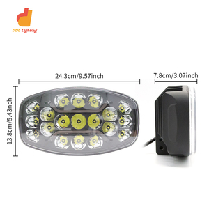 Top Roof 9inch 60W LED Headlight Universal 12v 24v <strong>Driving</strong> <strong>Lights</strong> for Front Position Heavy Truck Big Bus Offroad SUV 4X4 CARS - Product Image 4