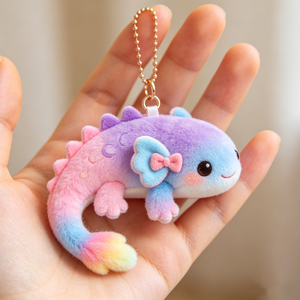 Peluche personnalisée Axolotl, <span class=keywords><strong>salamandre</strong></span> <span class=keywords><strong>mexicaine</strong></span>, poupée en peluche, pendentif, figurine de dinosaure hexagonale colorée, porte-clés pour sac à dos - Product Image 1