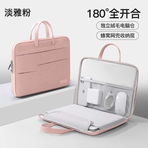 XINGYONZHE Laptop Briefcase Deep Gray 180 Degree Full Open Independent Lined <b>Computer</b> Compartment Honeycomb Mesh <b>Storage</b> Layer - Product Image 4
