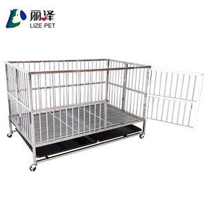 ปากกาเล่นลูกสุนัขสแตนเลสแบบพับได้สําหรับสัตว์เลี้ยงพร้อมล้อสําหรับขายสุนัข - Product Image 2