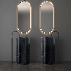 <span class=keywords><strong>Lavabo</strong></span> <span class=keywords><strong>de</strong></span> Mármol <span class=keywords><strong>de</strong></span> Estilo Moderno Europeo, Lavamanos <span class=keywords><strong>de</strong></span> Piedra Resistente al Agua, Pedestal para Baño, para Hogar y Hotel - Product Image 3