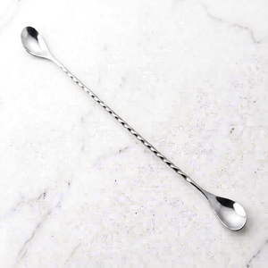 Agitador de cócteles de acero inoxidable de primera calidad, cuchara de barra minimalista para mezclar bebidas, herramienta de barra duradera - Product Image 1