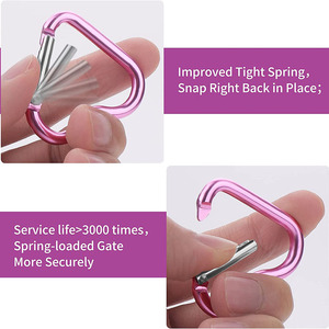 Hình Trái Tim Keychain Clip Mini Nhỏ Carabiner Nhôm Bền Nhanh Chóng Phát Hành Tự Động Khóa D-Hình Dạng Mùa Xuân Nạp Snap Clip Hook - Product Image 3