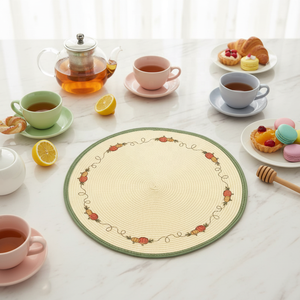 Asian Zen Style Woven Sunflower Pattern Plastic Non-Toxic 32cm Diameter <b>Placemats</b> <b>for</b> Dining <b>Table</b> and Pot EM17 Asian Zen Design - Product Image 1