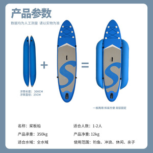 Weaver Inflatable Kayak Floats 3m Single Chamber <b>EVA</b> Raft Accessory For Water Sports - Product Image 5