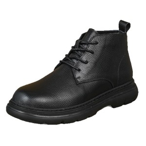 Botas Martin para Hombre, Altura al Tobillo, Punta Redonda, Cuero Genuino, Cierre de Cordones, Tacón Plano, Suela de Goma Antideslizante, Zapatos Casuales de Negocios - Product Image 4