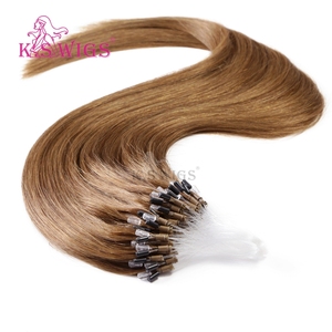 Cabello Remy Chino 100% al por mayor, con microanillos, cutícula alineada, virgen, doble densidad, sin caída, color con mechas, liso natural. - Product Image 1