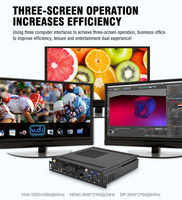Factory H310C H110 HD DP VGA COM Puertos 3 Pantalla OPS Mini PC sin ventilador Industrial 4K Pizarra interactiva Computadora integrada