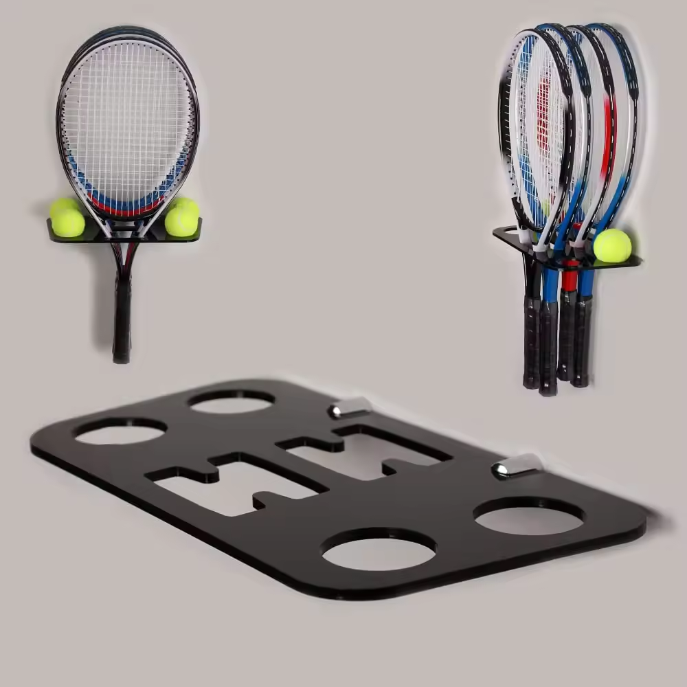 Lot De 2 Supports Acryliques Transparents Pour Raquettes De Ping-pong – 6,6x6x13 Cm, épais 3 Mm