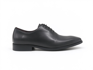 Zapatos Oxford de vestir para hombre, negros, con punta plana, de cuero genuino, con cordones, formales, para negocios, bodas, oficina. - Product Image 5