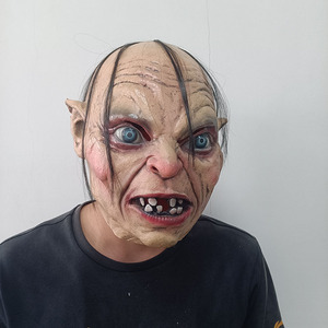 Films personnalisés fête masque déguisement chapeaux Halloween effrayant Cosplay accessoires Latex pleine tête <span class=keywords><strong>Gollum</strong></span> masque - Product Image 2