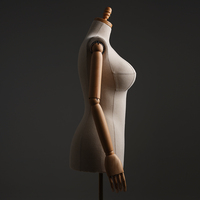 M116-gws Usine Pas Cher XXL Femme Factice Bois Réglable Bras Tailleur Tissu Plus La Taille Robe Forme Femme Mannequin