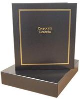 Lettre certificats d'adhésion en cuir bureau Record Book Document Organisateur Fichier Dossier Kit Llc Corporate Binder avec Slipcase