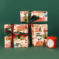 Boîte d'emballage cadeau personnalisée pour Noël, boîte à papier cadeau de Noël pour emballage de fêtes, boîte cadeau rétro en papier pour fête