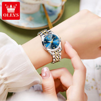 OLEVS 9982 Montres mécaniques automatiques pour femmes, étanches, aiguilles luminescentes, montres pour femmes, filles, montre femme, reloj