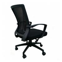 Chaise de bureau en maille à dossier moyen, avec accoudoirs fixes en PP, réglable en hauteur et pivotante, vente en gros d'usine
