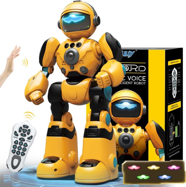 DWI Dowellin RC Robot Toys for Kids Ages 3 4 5-7 Year Old Magic Record Voice Function, Remote Control Robots Toy