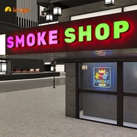 Enseigne commerciale 3D LED personnalisée en métal doré et lettres en acrylique pour la décoration murale de salons de beauté et de coiffure
