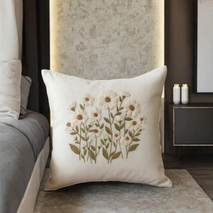 Funda de Cojín Cuadrada de Lino de Lujo Premium, Bordado 3D, Ecológica, Orgánica, Lavable, Hecha a Mano, Tamaño Personalizado para Decoración del Hogar y Hoteles - Product Image 3