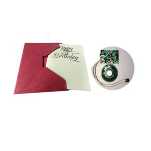 Tarjeta de felicitación de música electrónica única personalizada circuito impreso y tipo de libro de flores - Product Image 1