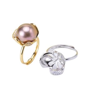 Base para Anillo de Plata S925 para Manualidades con Perlas, para Cuentas Redondas de 11-12 mm, 6 mm, para Fabricación de Joyas, Base Vacía para Anillo de Plata 1852 - Product Image 3