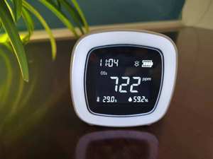 Benutzerfreundlicher CO2 PM2.5 Sensor für den Haushalt, Luftqualitätsmonitor, TVOC Gasdetektor, IAQ für CO2, Temperatur & Relative Luftfeuchtigkeit, CO2-Gasdetektor - Product Image 3