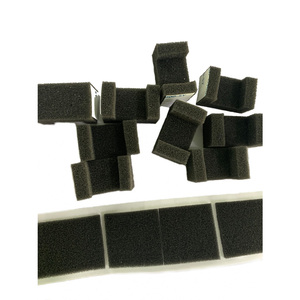Custom Die-cut Shape Flame Retardant Polyurethane <strong>Foam</strong> with 3M <strong>Adhesive</strong> Tape - Product Image 1