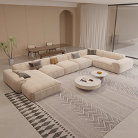Sofá Esquinero Reclinable de Terciopelo con Cojín de Esponja de Alta Densidad en Forma de U, Exportado a Más de 50 Países, BTFS006, para Hogar u Hotel