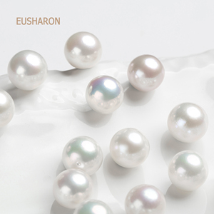 Perles rondes blanches Edison naturelles <span class=keywords><strong>de</strong></span> qualité supérieure, <span class=keywords><strong>prix</strong></span> <span class=keywords><strong>de</strong></span> gros d'usine EUSHARON, parfaites pour la fabrication <span class=keywords><strong>de</strong></span> bijoux - Product Image 3